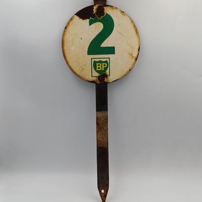 Vintage BP Hole 2 golf tee enamel sign