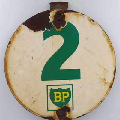 Vintage BP Hole 2 golf tee enamel sign