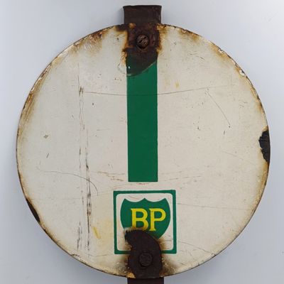 Vintage BP hole 1 golf tee enamel sign
