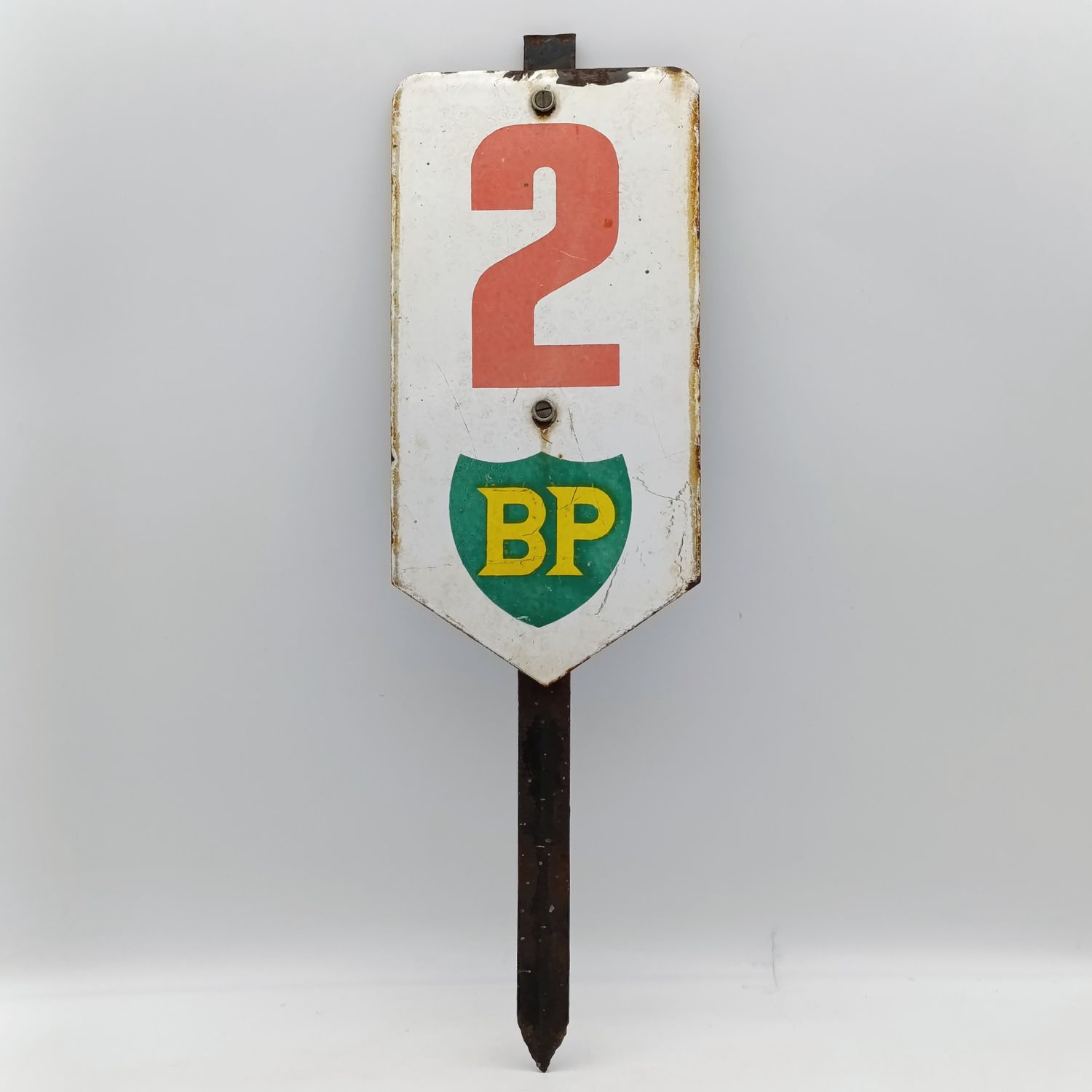 Vintage BP hole 2 golf tee enamel sign