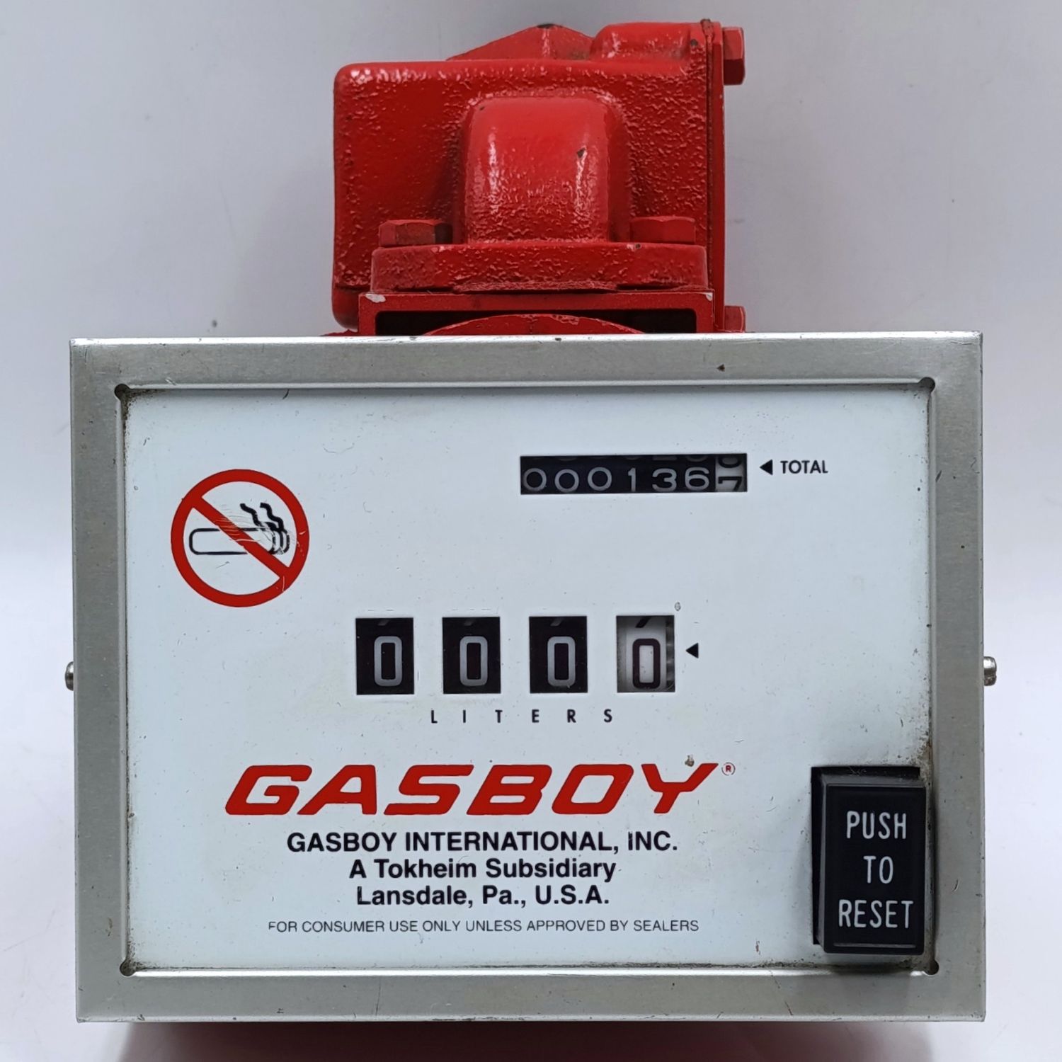 Vintage Gasboy fuel pump counter meter