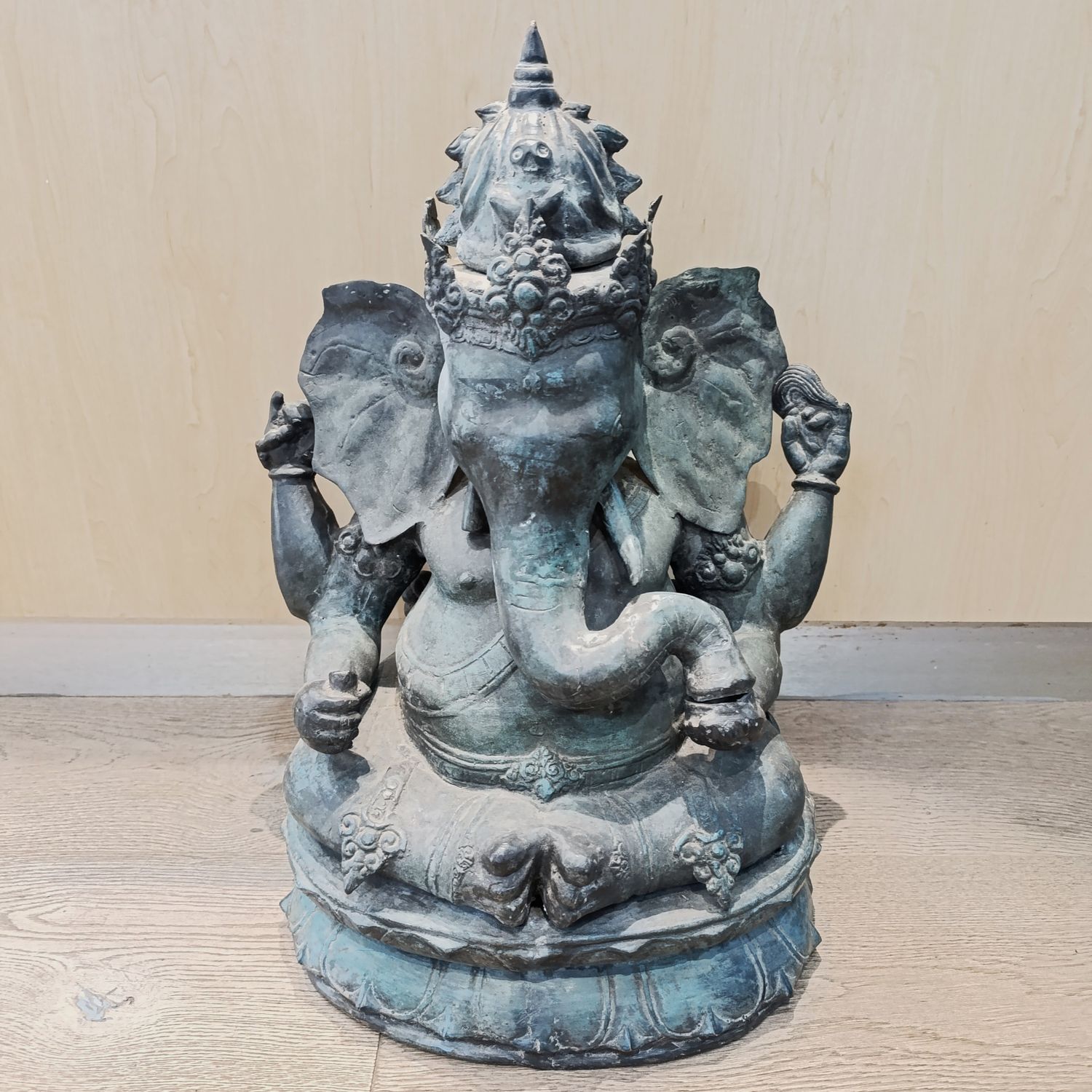 Vintage bronze Ganesh sculpture