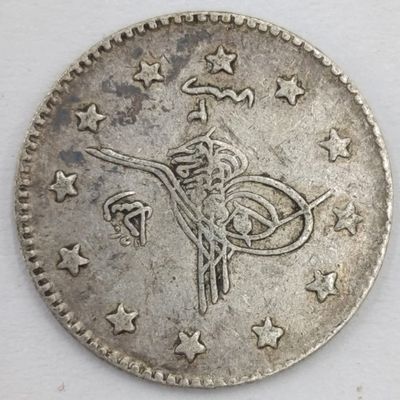 1902 Ottoman Empire 2 Kurus silver