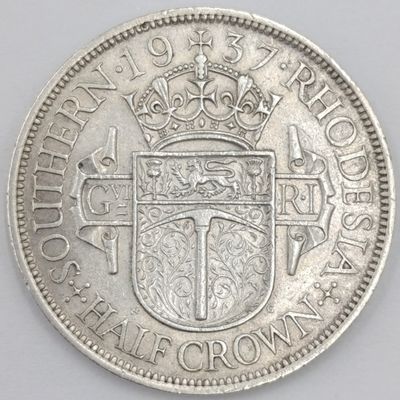 1937 Southern Rhodesia silver half crown