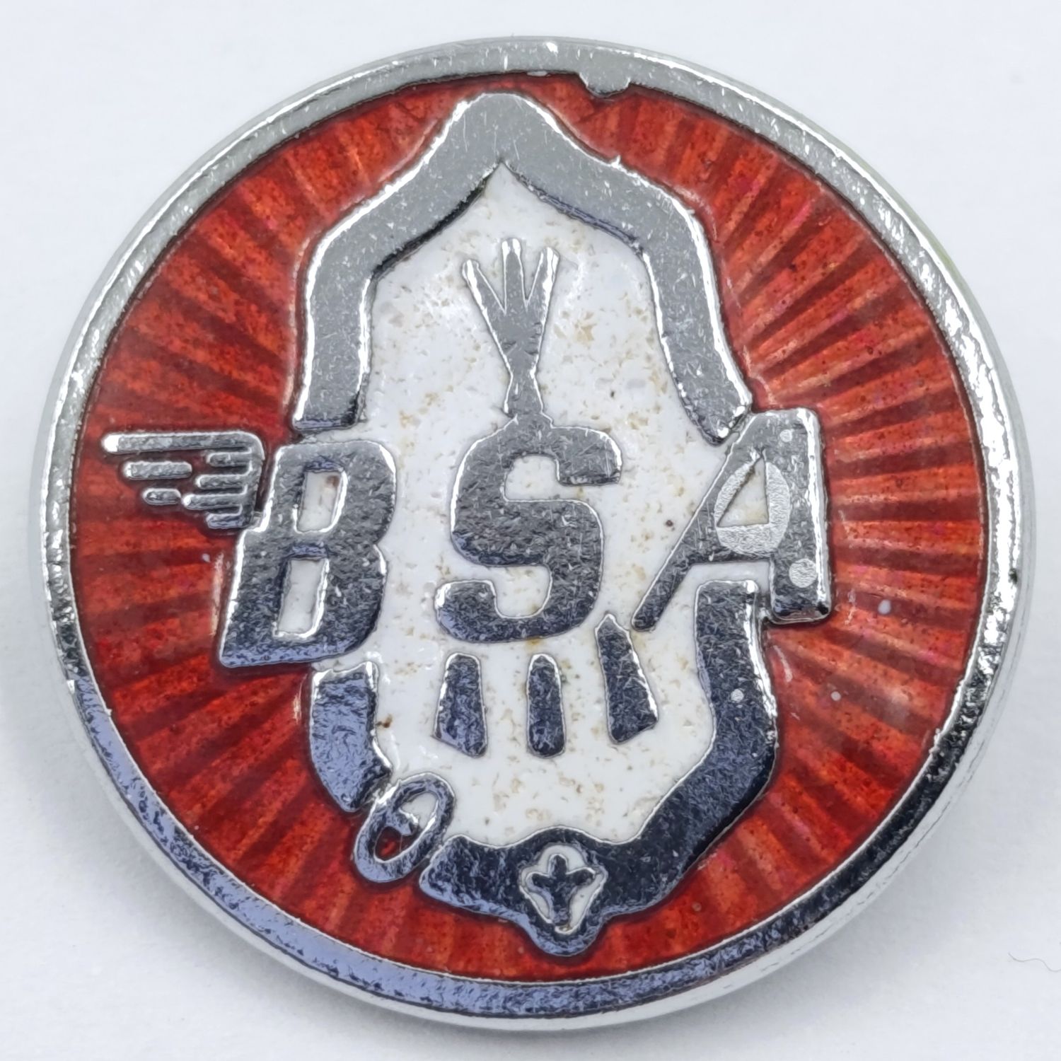 BSA motorcycle lapel pin badge