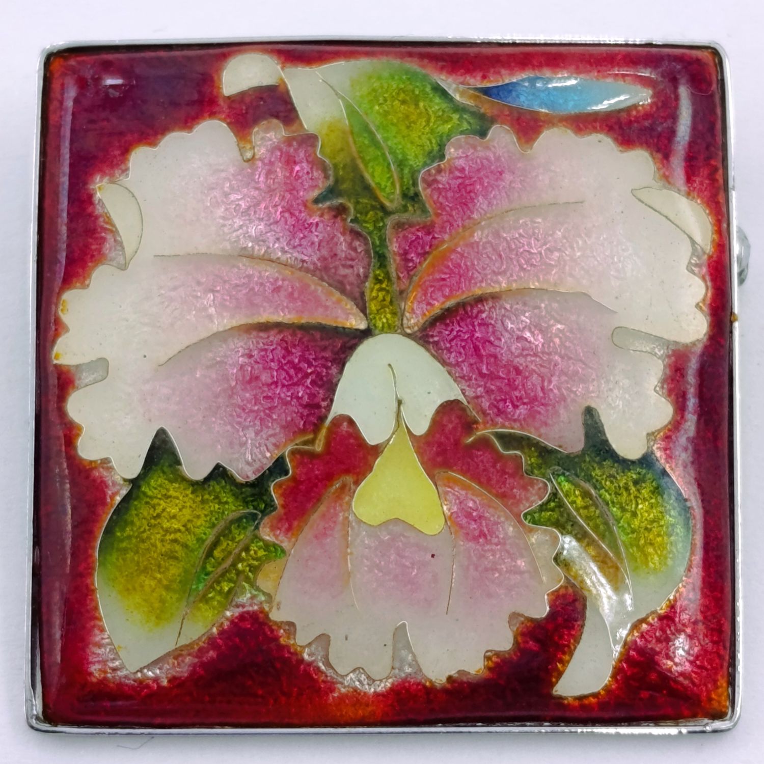 Vintage Ginbari foil flower brooch