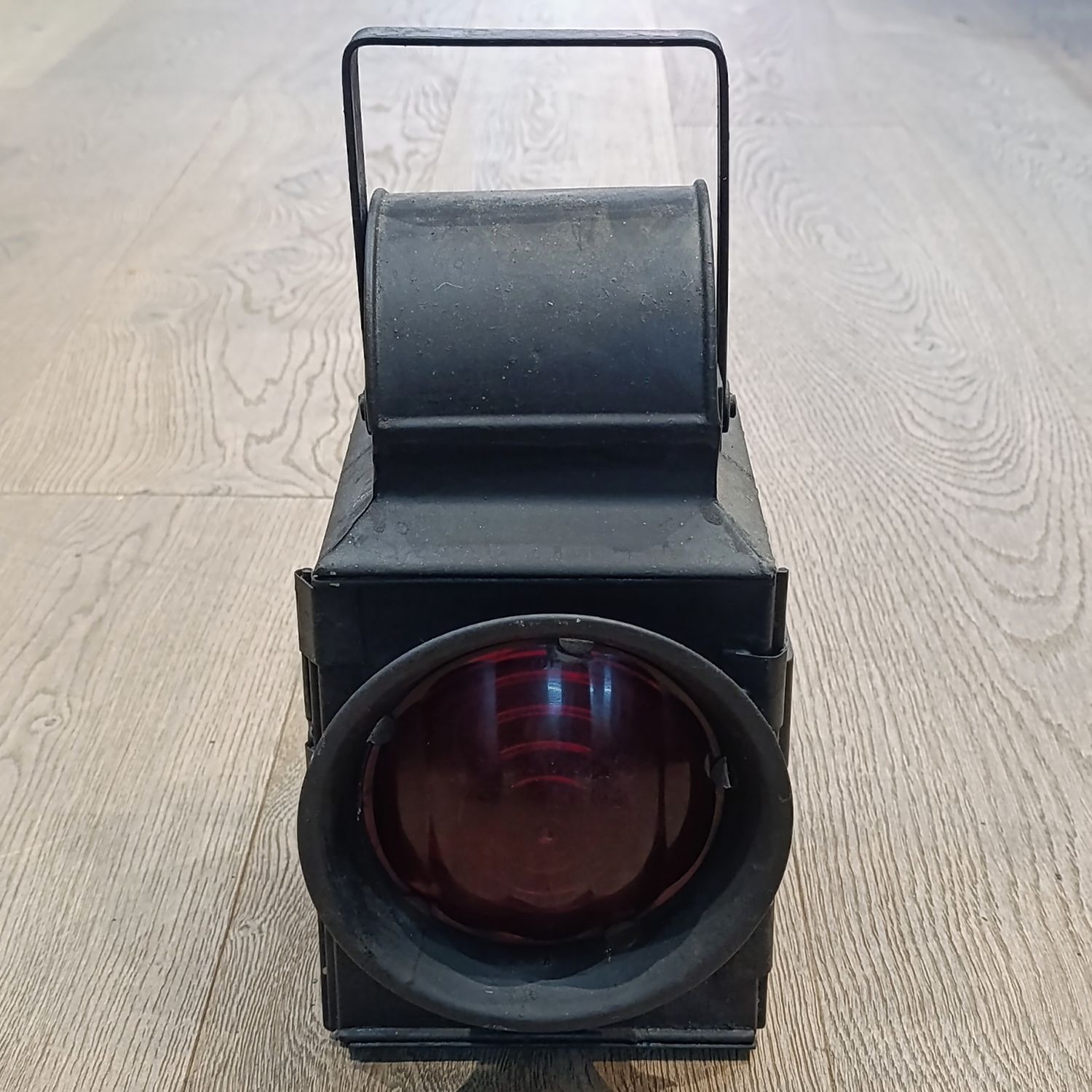Vintage SA Railway signal lamp with original burner