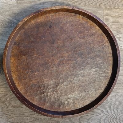 Antique gurage Tribe tree injera serving platter/bowl from Ethiopia
