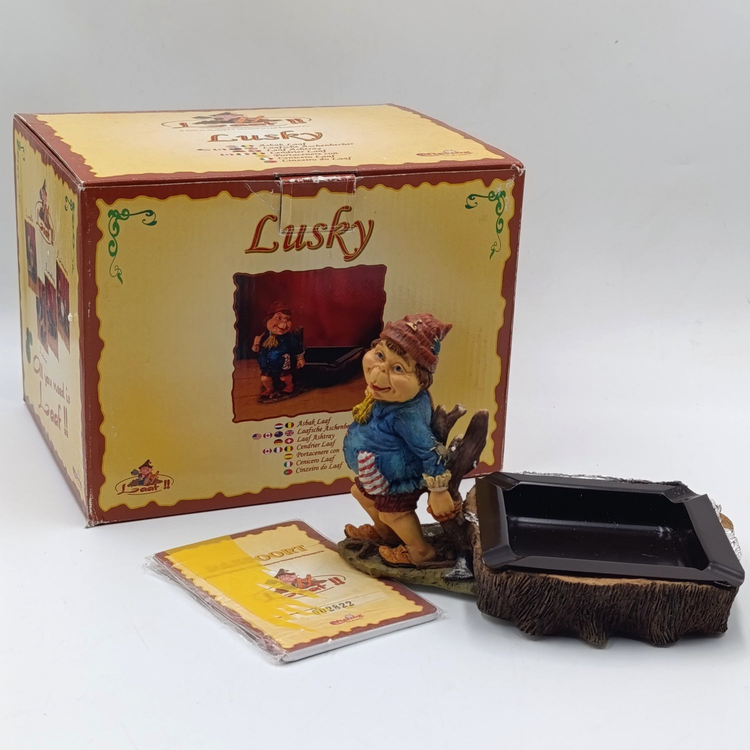 Laaf collection Lusky figurine ashtray in box