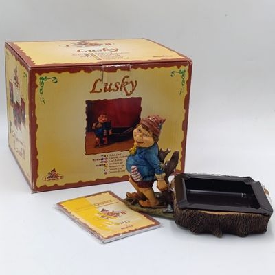 Laaf collection Lusky figurine ashtray in box