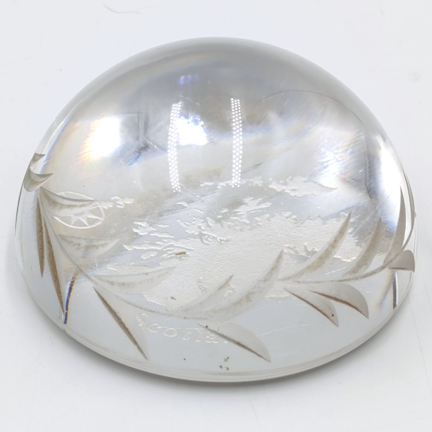 Vintage Scotland glass paperweight