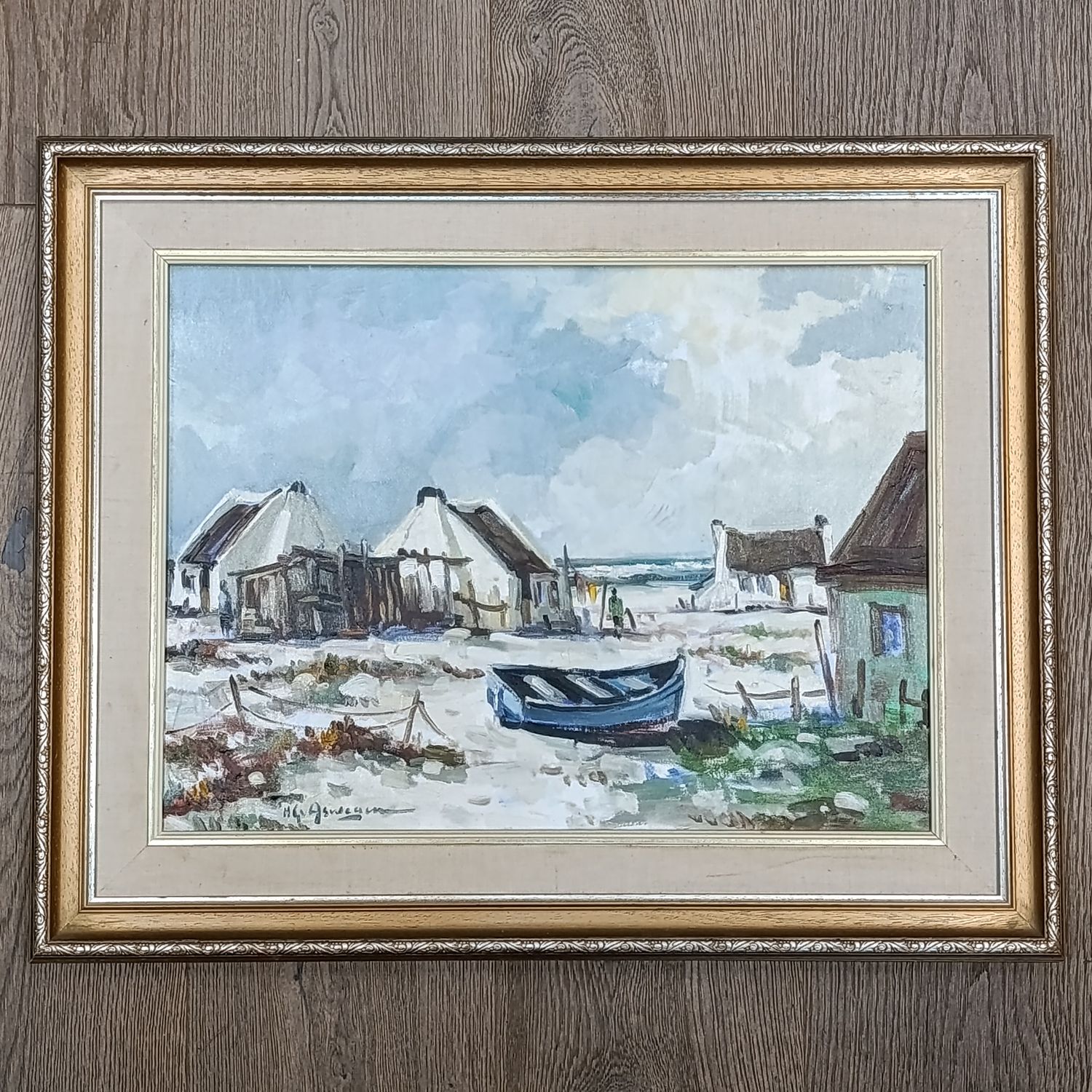 Hendrik van Aswegen oil painting on board