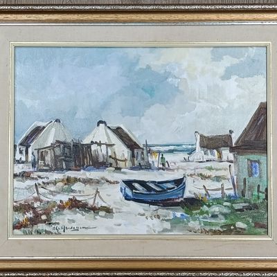 Hendrik van Aswegen oil painting on board