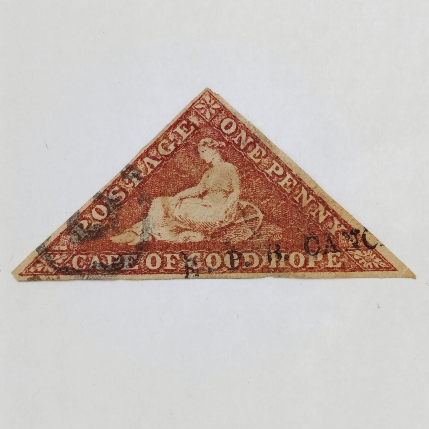 Cape Triangular one penny carmine red SACC 14 - 1864