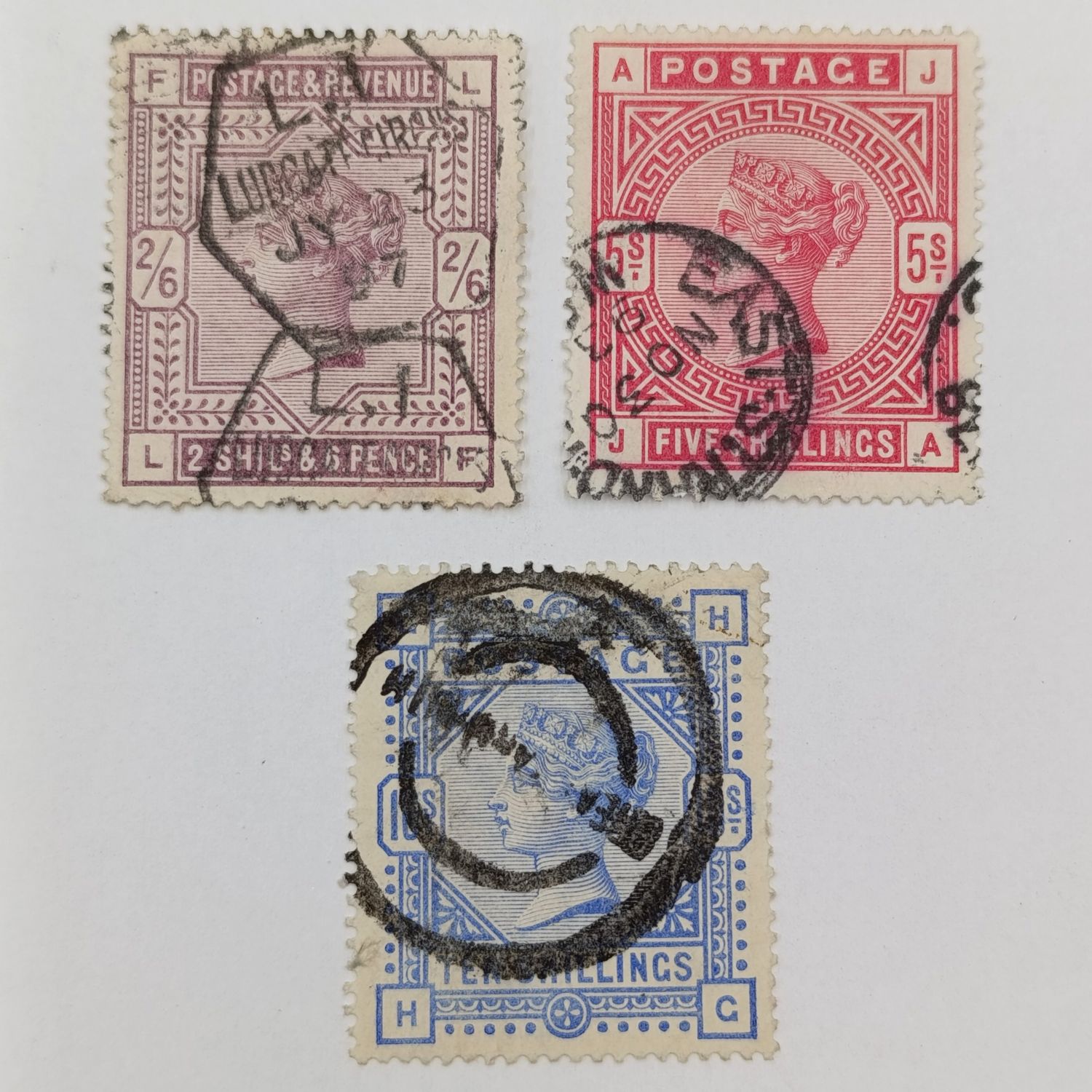 Great Britain 1884 stamp set - Victorian - high value used hinged