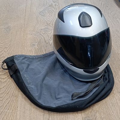 Genuine BMW motorcycle helmet with bag - some minor scuff marks