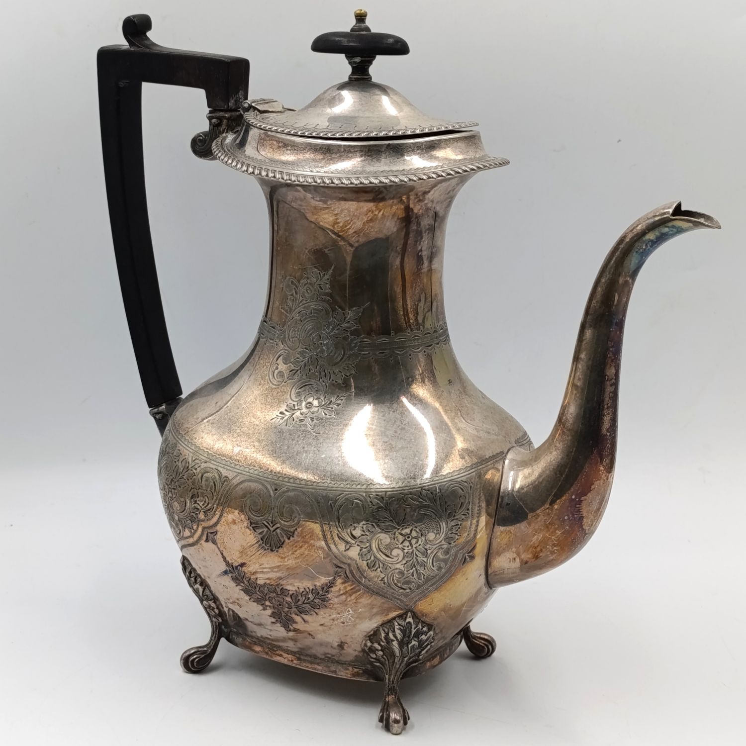 Antique silverplated coffee pot
