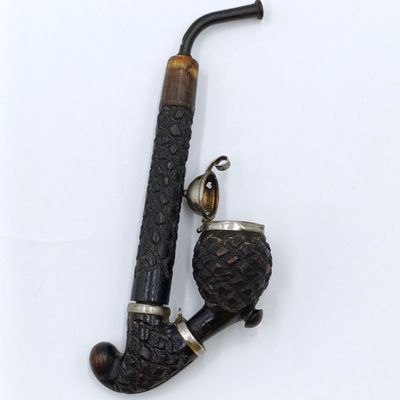 Swiss Black Forest mountain hunter&#39;s smoking pipe