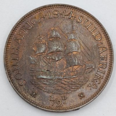 South Africa 1944 Half Penny unc