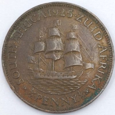 South Africa 1925 Half Penny VF scarce