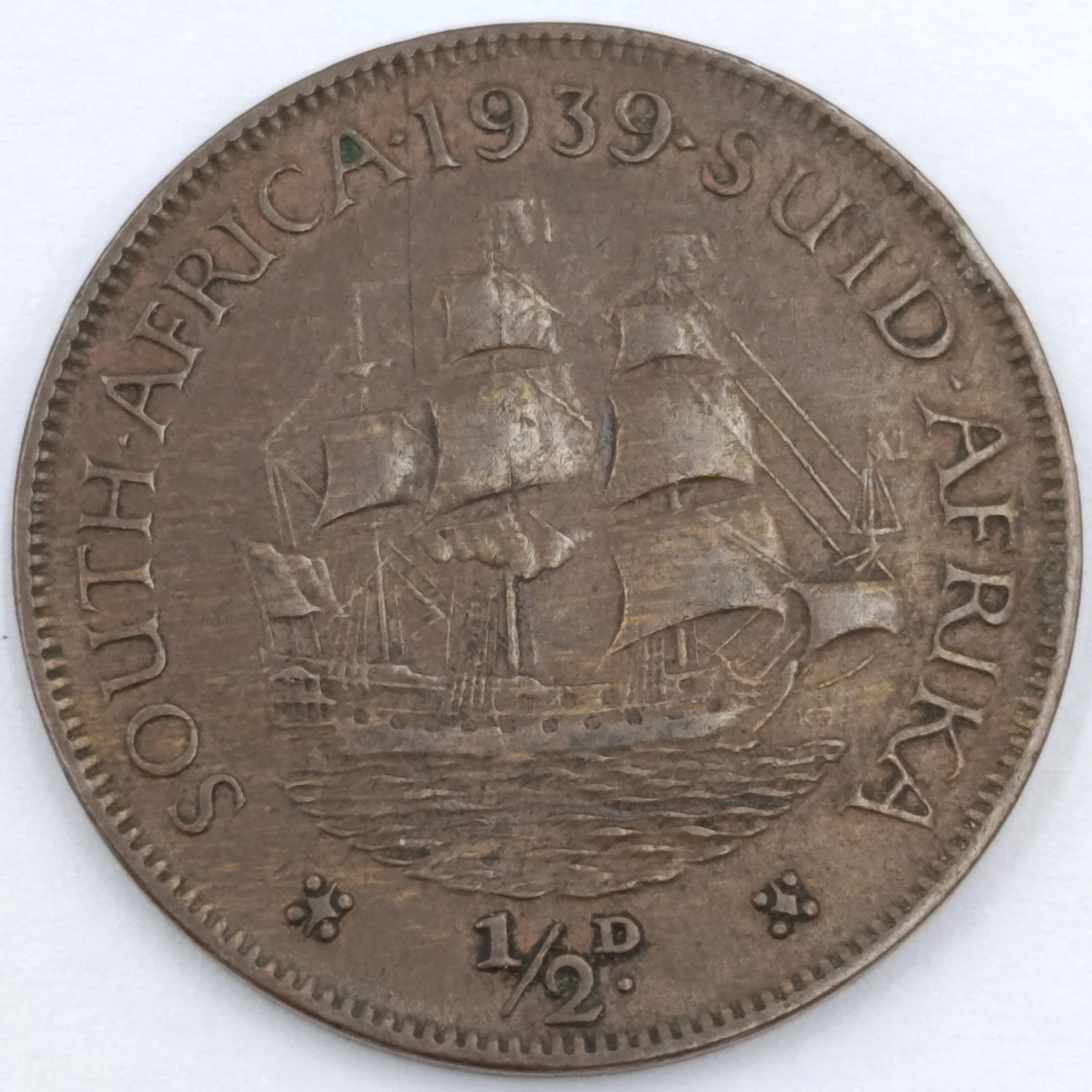 South Africa 1939 Half Penny EF