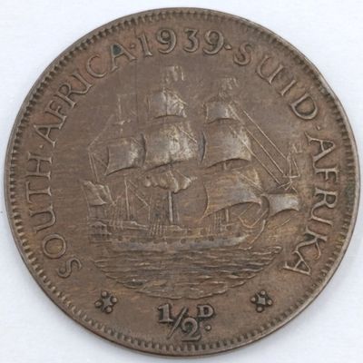 South Africa 1939 Half Penny EF