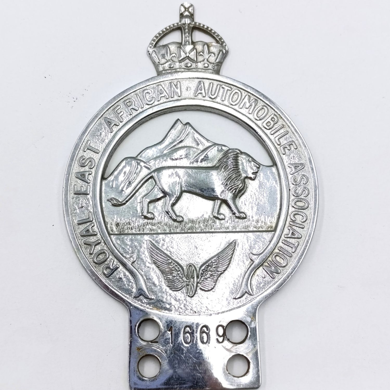 Royal East African Automobile Association #1669 car badge
