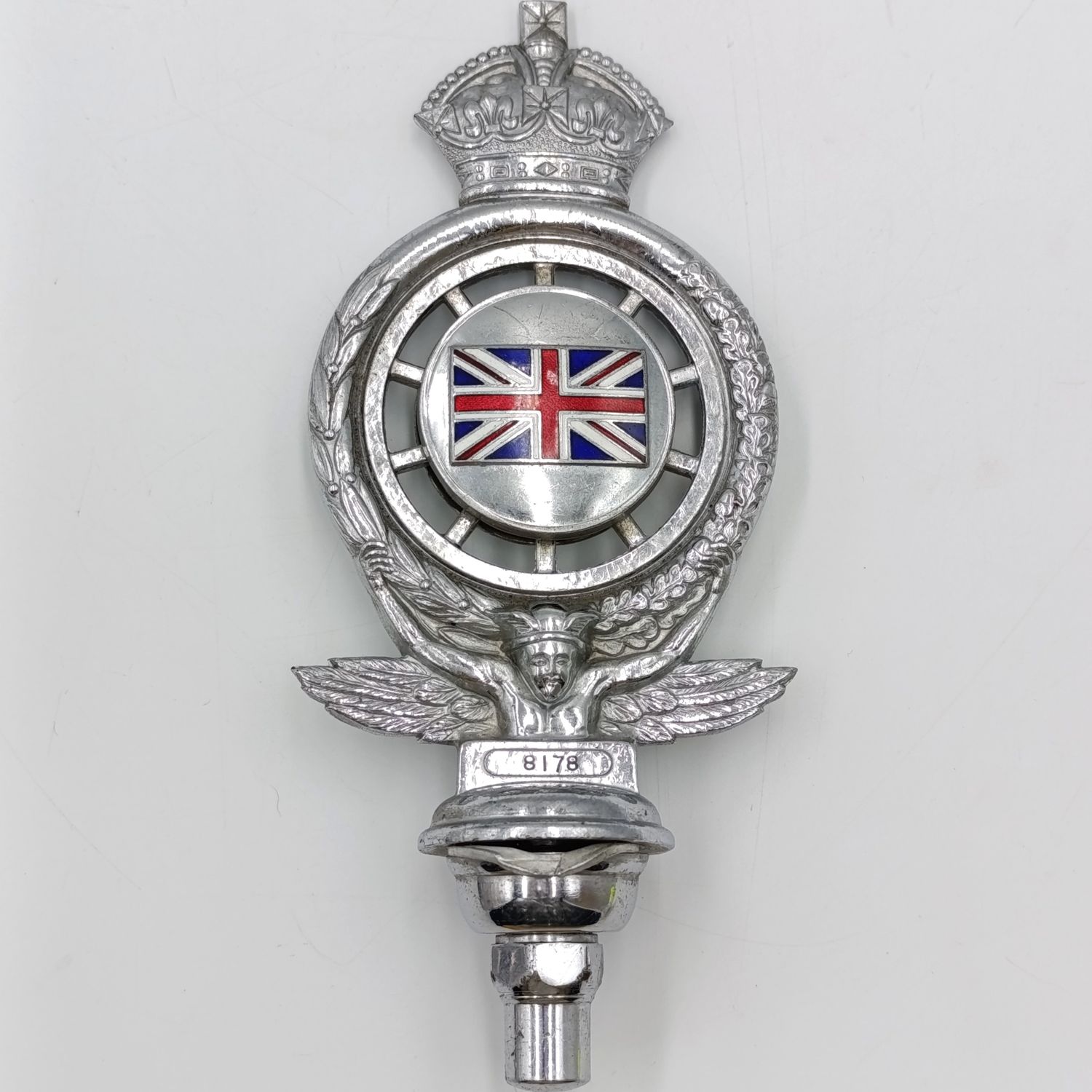 Vintage Royal Automobile Club of South Africa #8178 car mascot badge