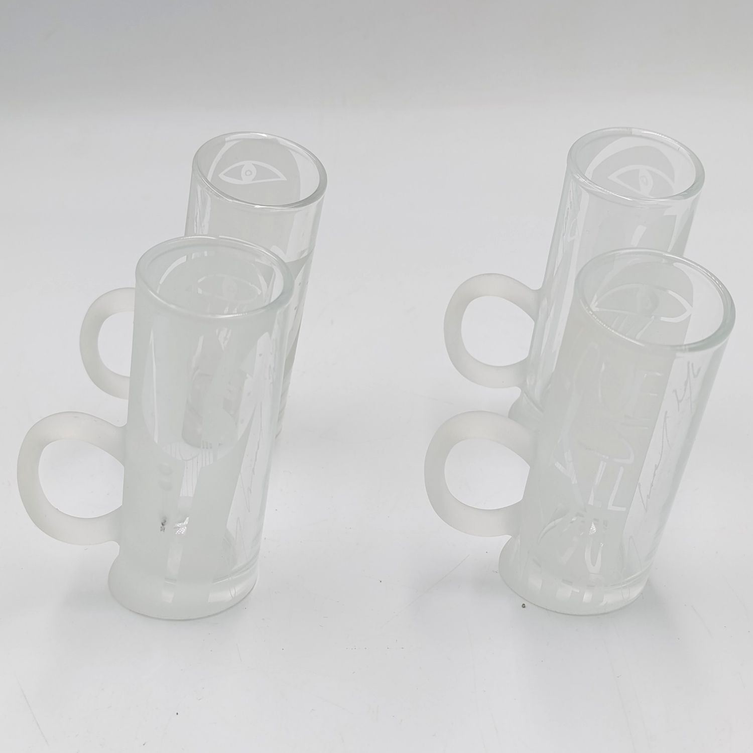 Set of 4 Picasso inspired liquor glasses
