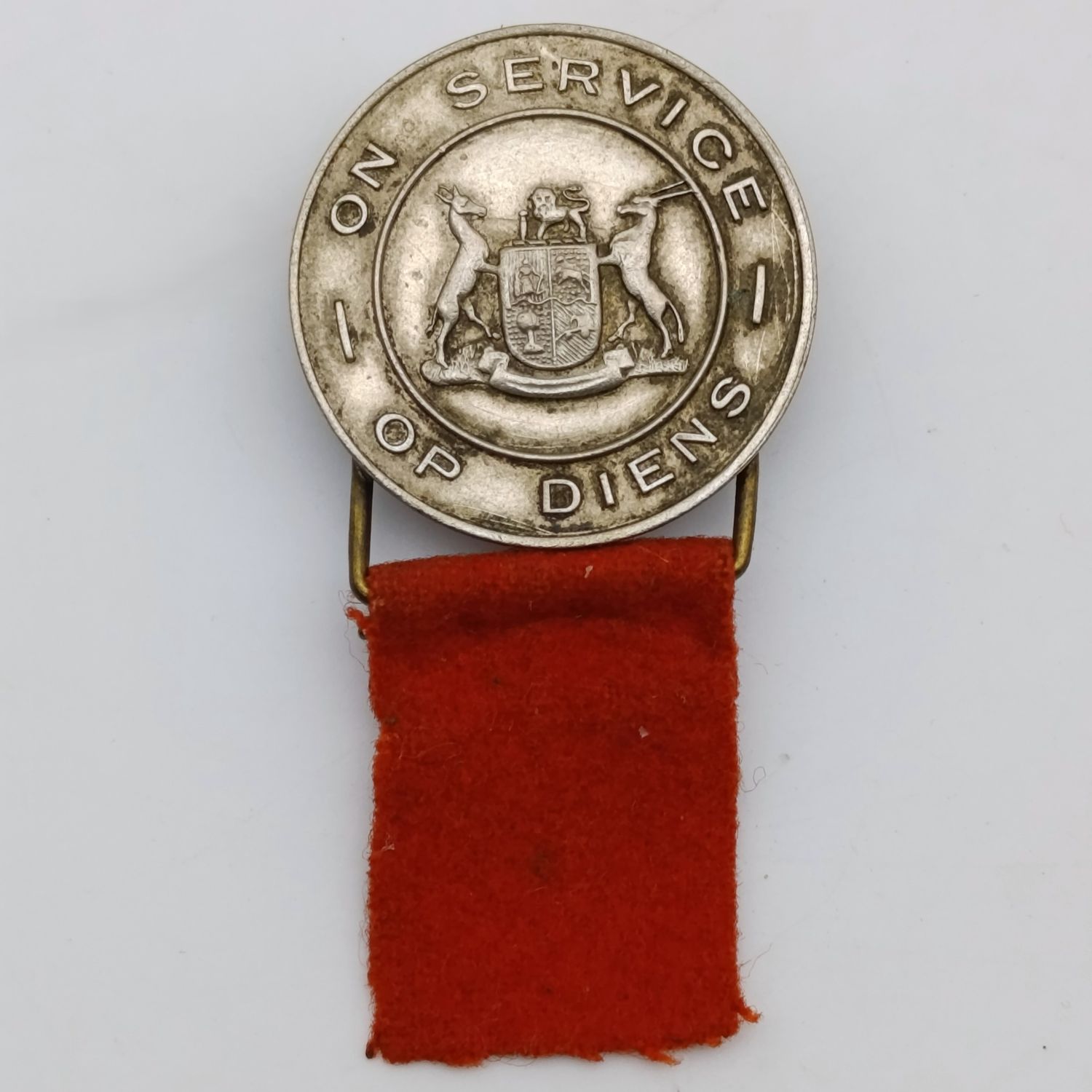 WW2 South African On Service lapel badge #37/644