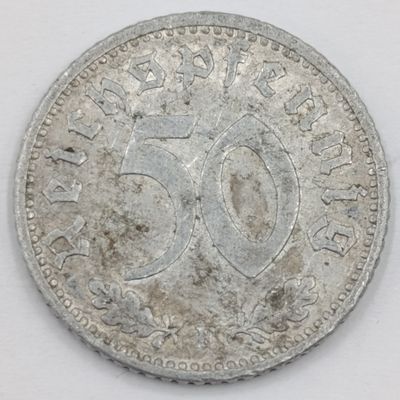 1942 F German Deutsches Reich 50 Reichspfennig