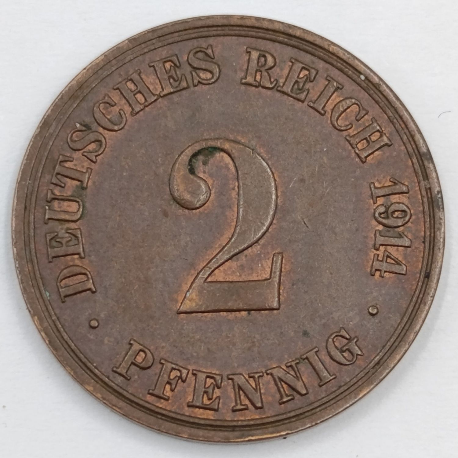 Germany 1914 A 2 Pfennig AU+