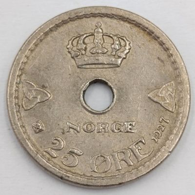 Norway 1927 25 Ore XF
