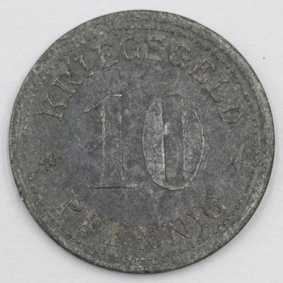 Germany Stadt Werden 10 Pfennig Kriegsgeld