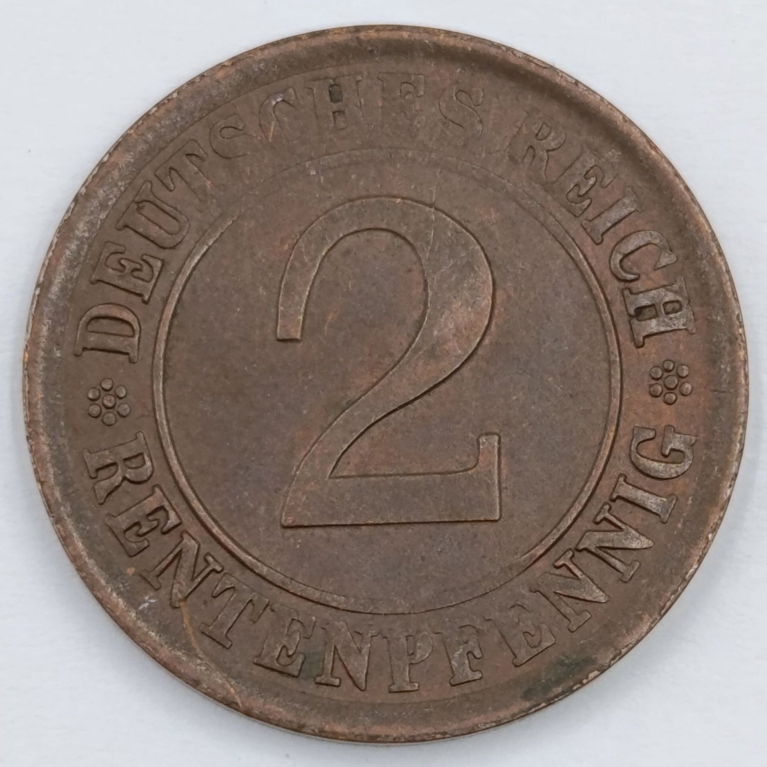 Germany Weimar Republic 1923 AU+ 2 Pfennig