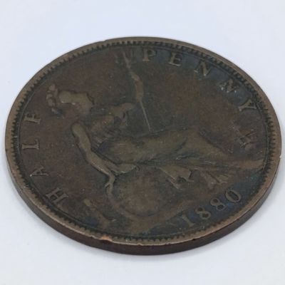 Britain 1880 Half Penny Fine