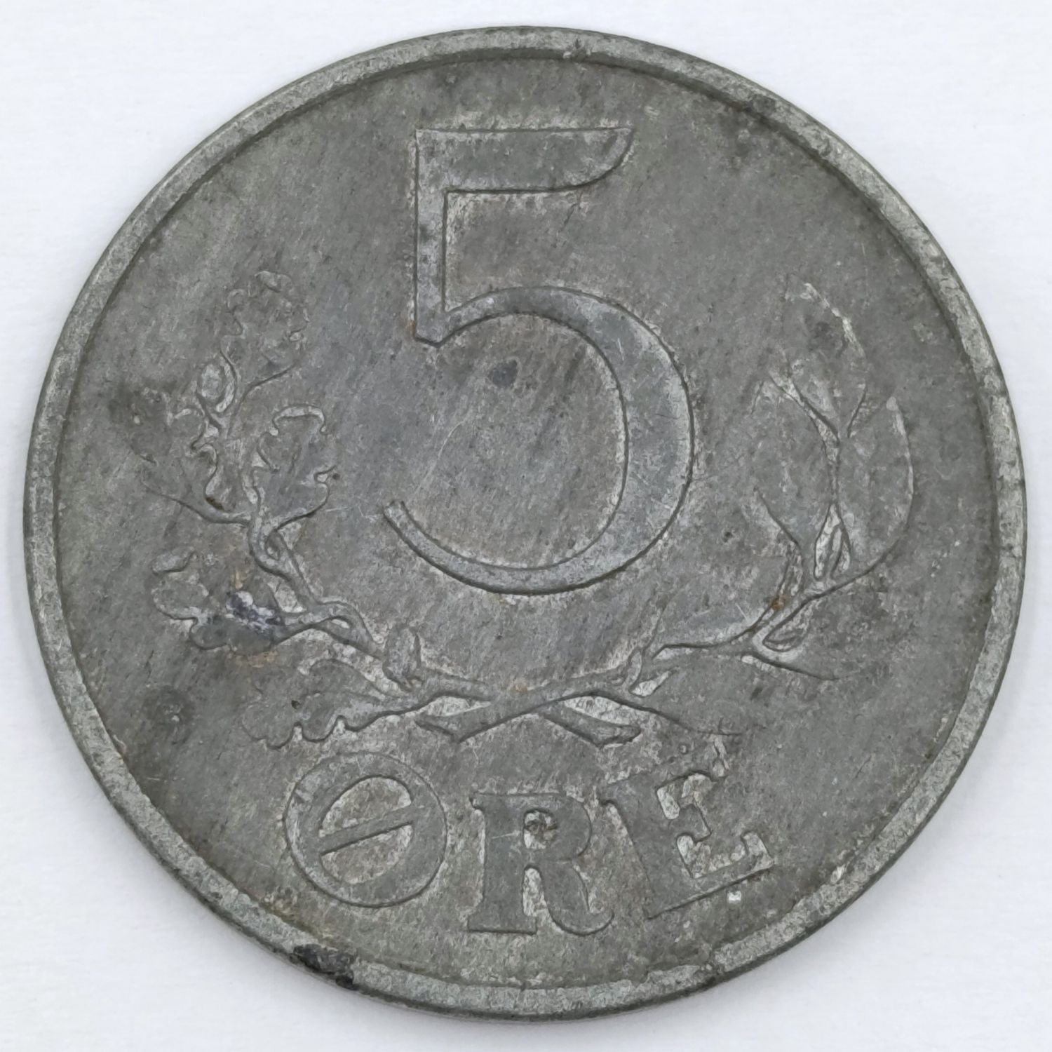 Denmark 1943 Five Ore XF+