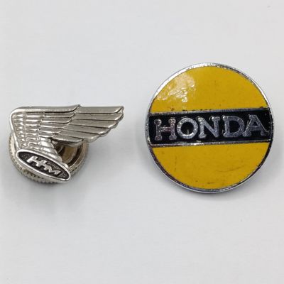 Pair of Honda motorcycle badges