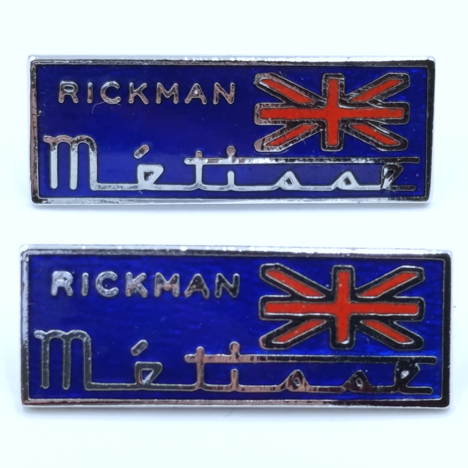Cafe Racer Richman Metisse motorcycle badges pair