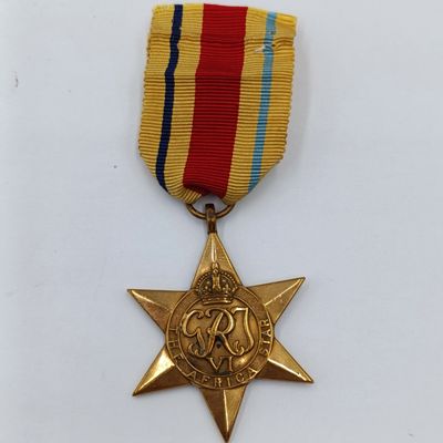 WW2 The Africa Star medal issued to 77267 M.A Coetzee