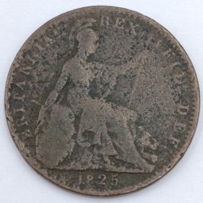 1825 Great Britain Half Penny