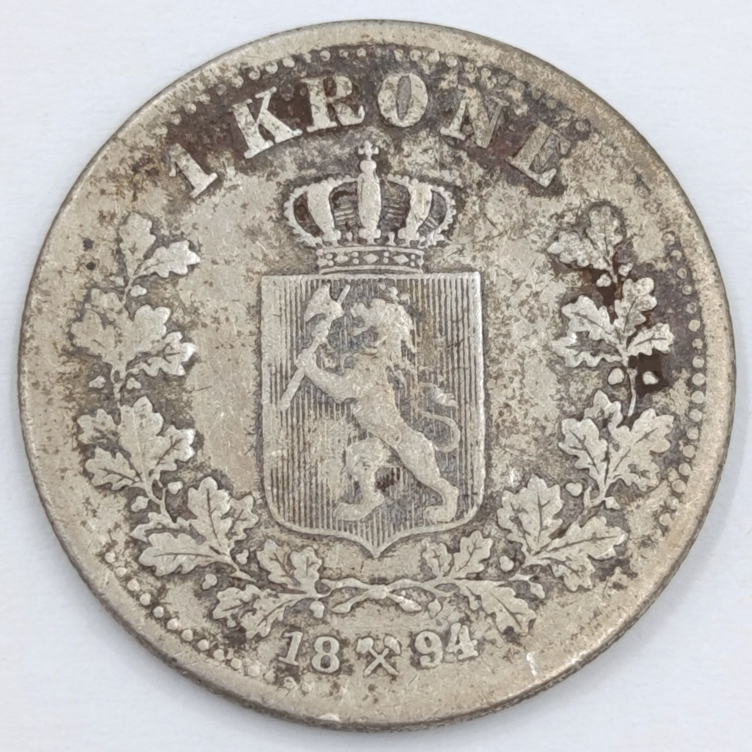 1894 Norway 1 Krone Low mintage