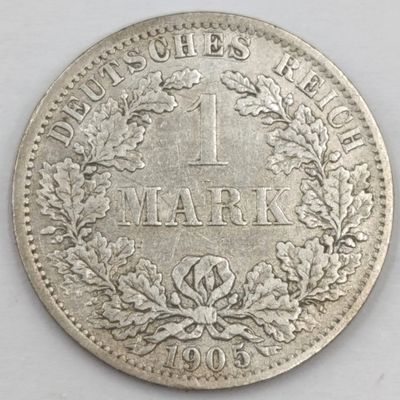 Germany 1905 One Mark VF - A mintmark