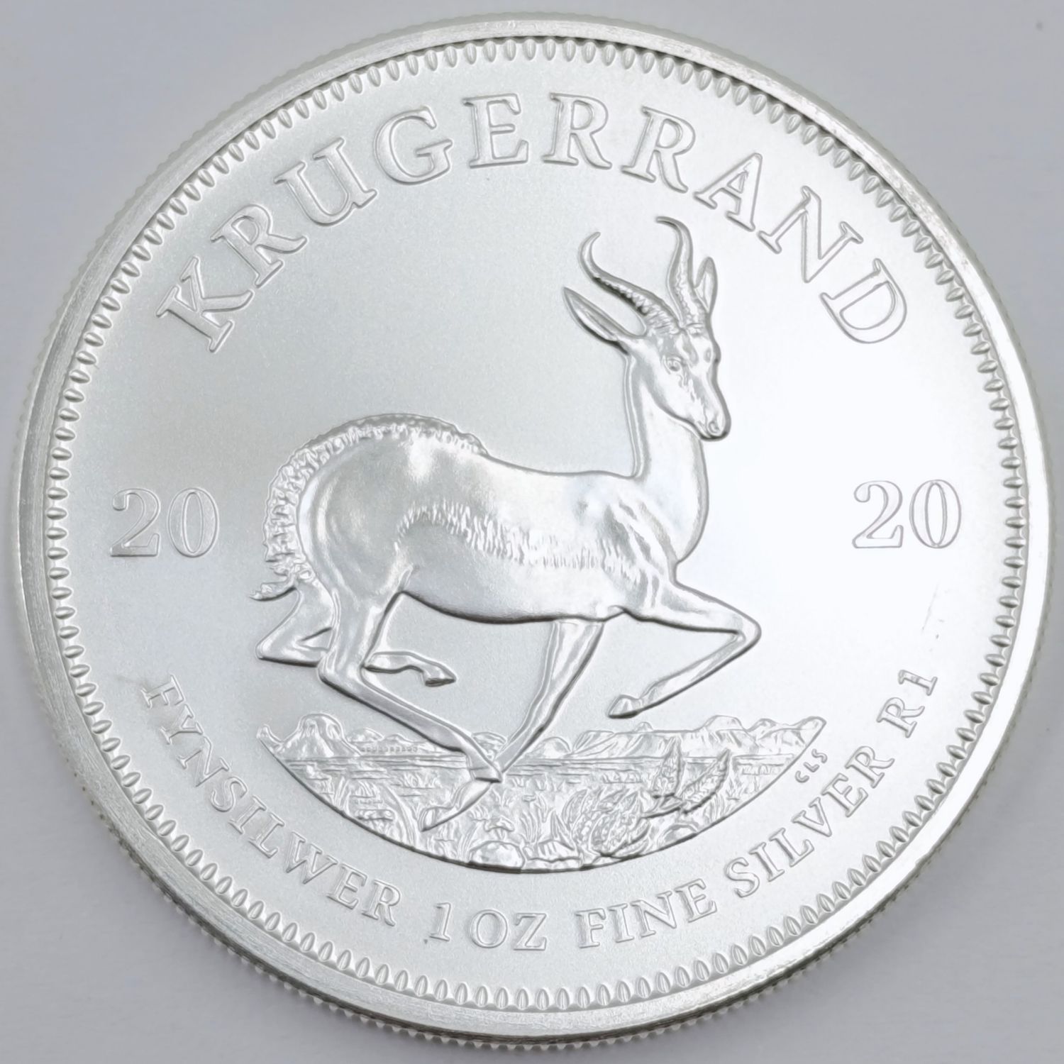 2020 RSA Uncirculated 1oz fine silver Krugerrand