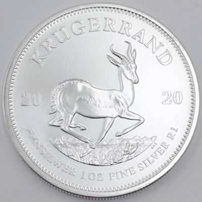 2020 RSA Uncirculated 1oz fine silver Krugerrand