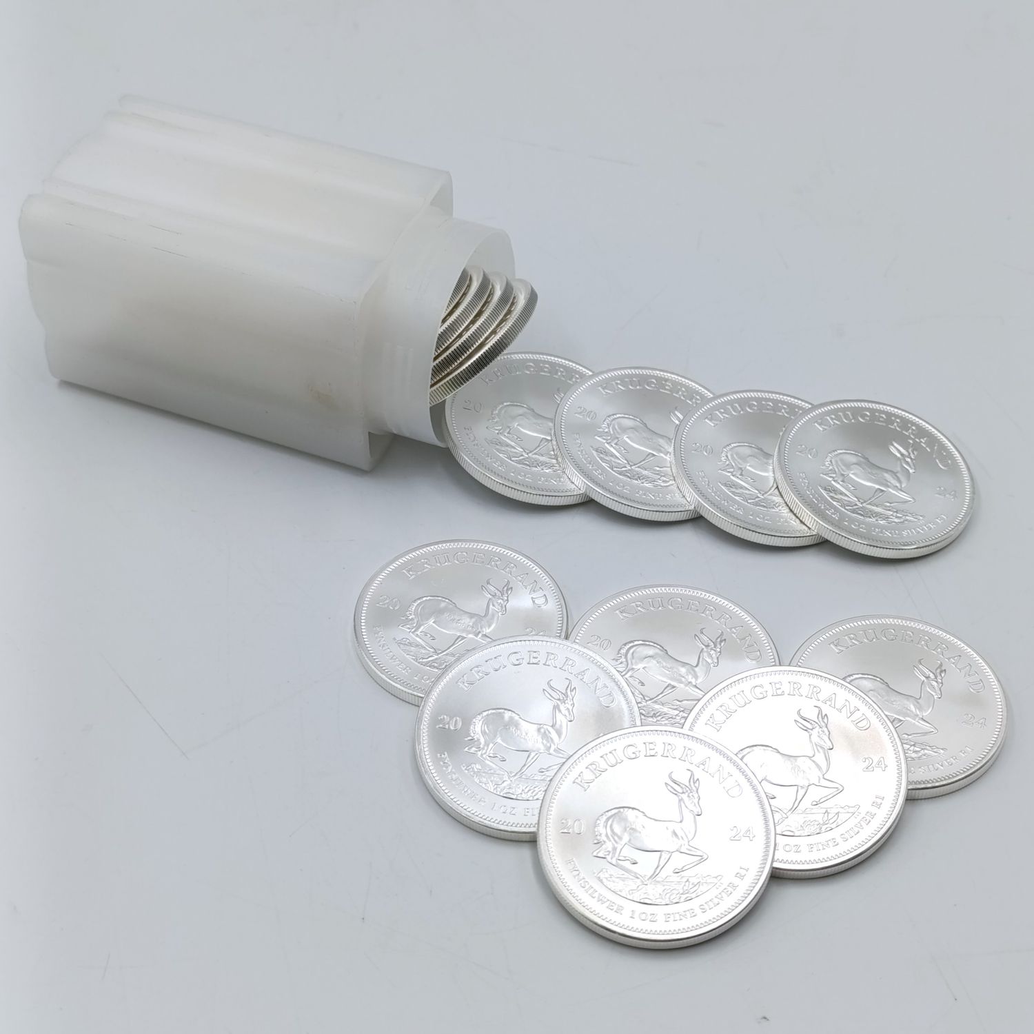 Set of 25 X 2024 RSA 1oz fine silver Krugerrands in holder