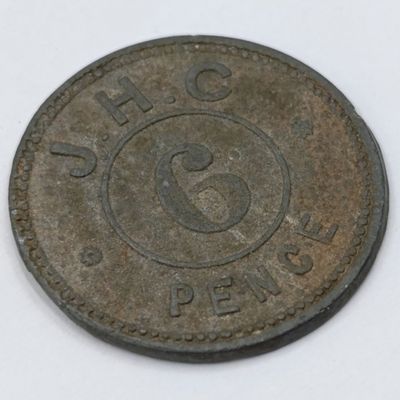 JH Cartwright Cape Colony 6d token - rare