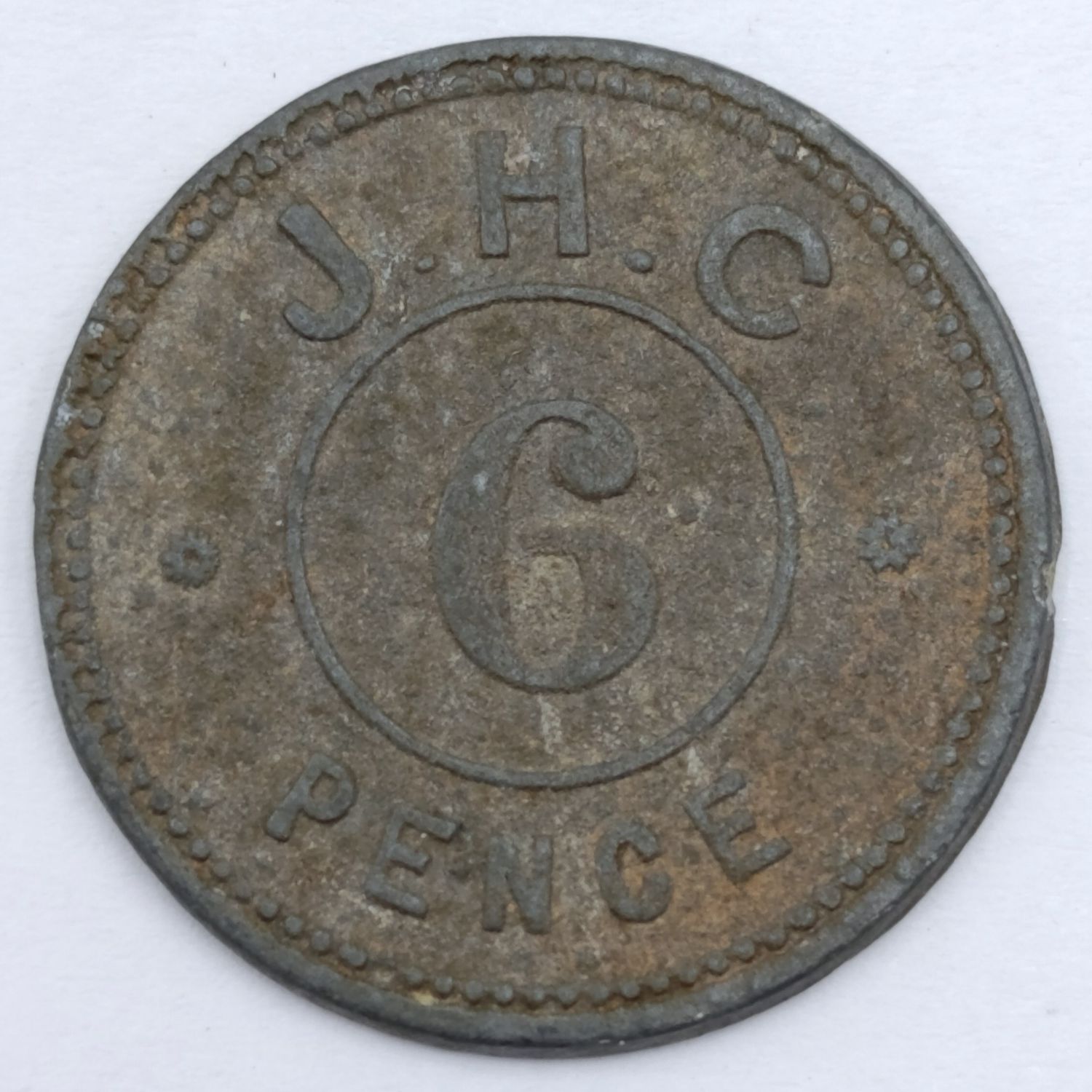 JH Cartwright Cape Colony 6d token - rare