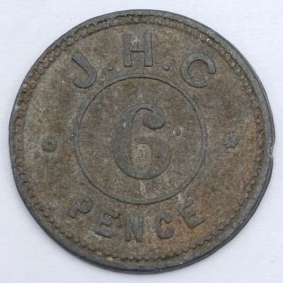 JH Cartwright Cape Colony 6d token - rare