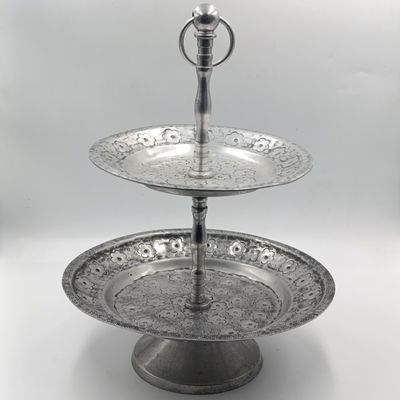 Beautiful 2-tier aluminium cake stand